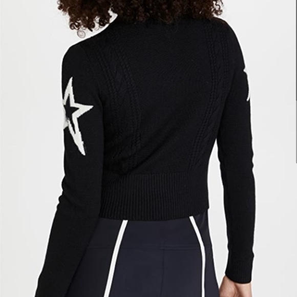 perfect moment crop cable underwear merino wool sweater star sz M - Picture 6 of 6